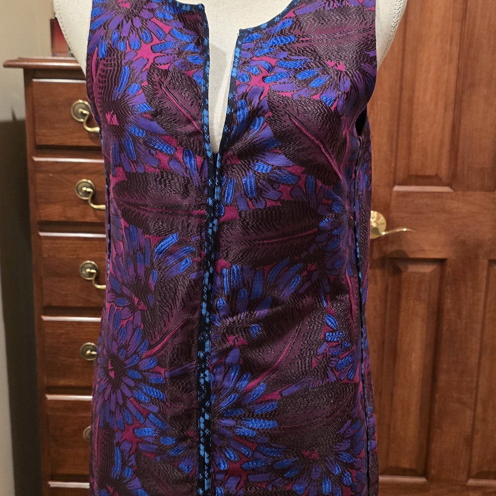 J. Crew Purple and Blue Floral Dress